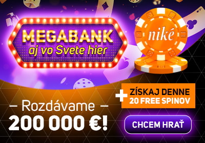 Niké rozdáva v Megabanku 200 000 €