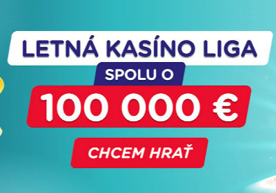 V Letnej Kasíno Lige sa hrá o 100 000 €
