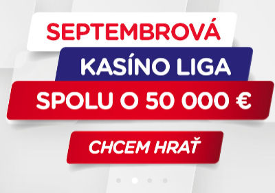 Zapojte sa do Septembrovej Kasíno Ligy o 50 000 €