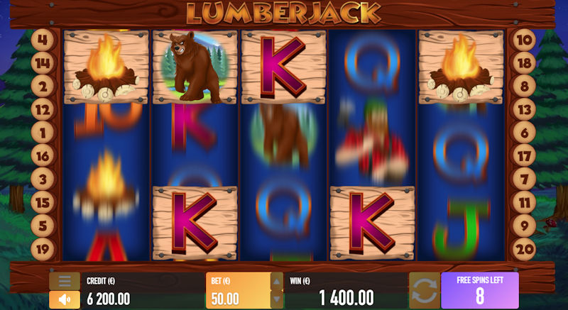 Lumberjack, respin v bonusovej hre