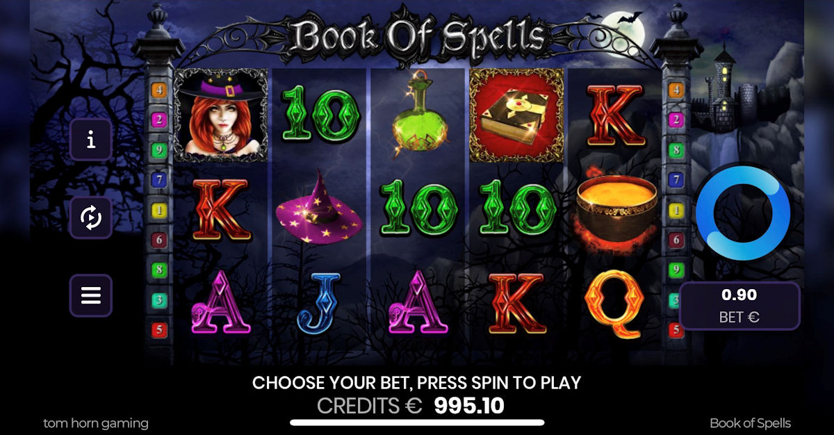 Vizuál online hry Book of Spells od Tom Horn na mobile