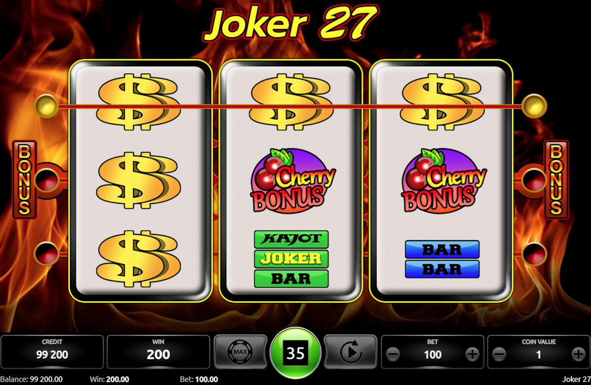 Výhra na výhernom automate Joker 27