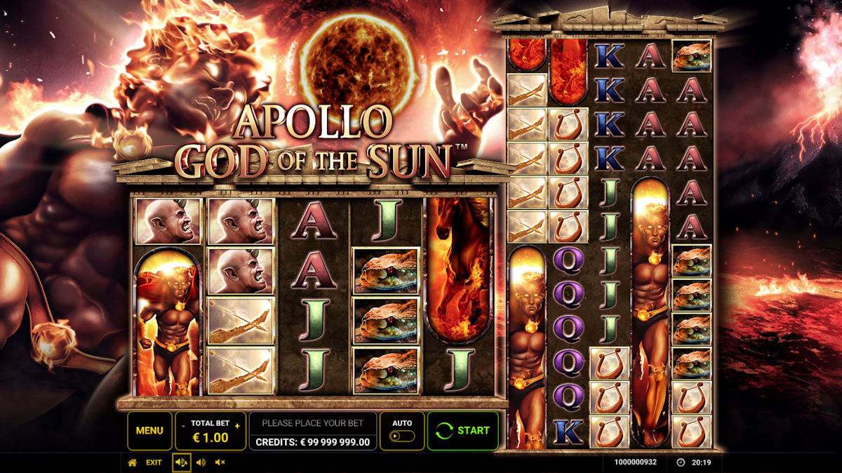 Vizuál automatu Apollo God of the Sun na počítači